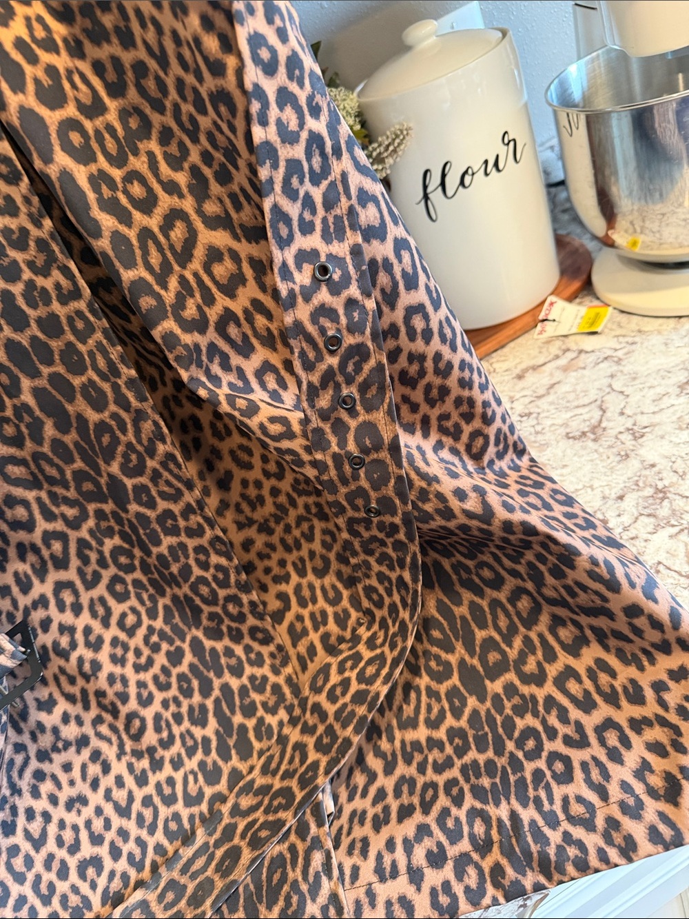 Rebecca Minkoff Leopard Print Trench Coat - Brown and Black - Picture 12 of 15